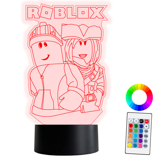 XL LAMPKA NOCNA LED 3D Roblox 16 kolorów + Pilot IMIĘ Grawer Inna marka