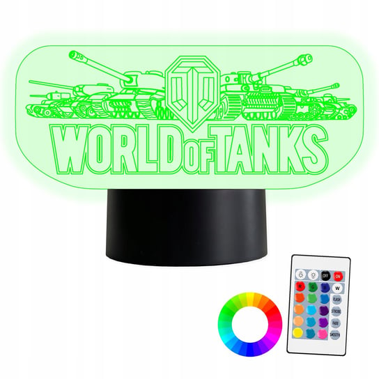XL Lampka Nocna LED 3D World of Tanks Czołgi 16 kolorów + Pilot Inna marka