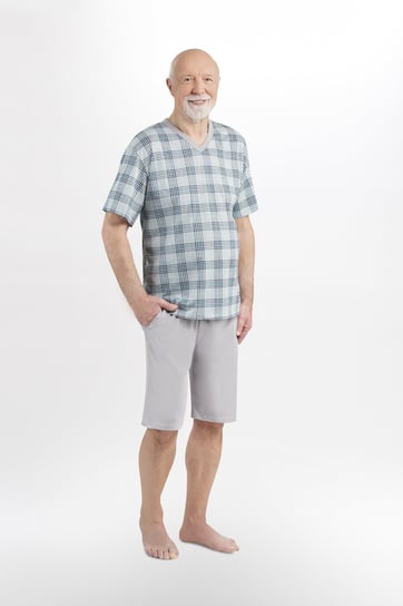XL Piżama męska krótki rękaw szorty bawełna lato Martel