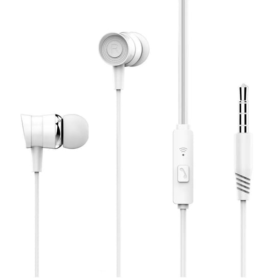 XO słuchawki przewodowe EP20 jack 3,5mm dokanałowe białe Inny producent