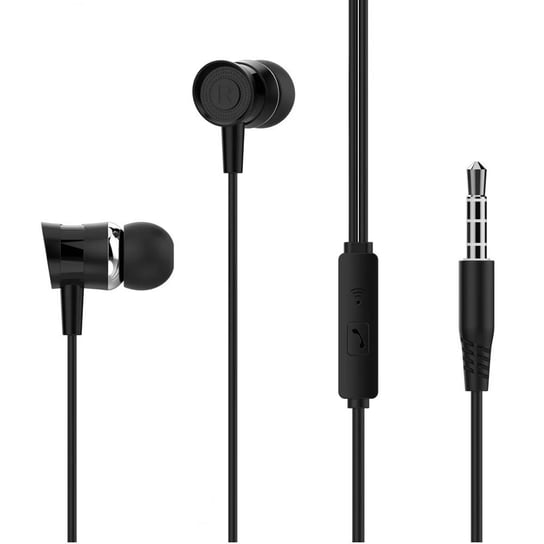 XO słuchawki przewodowe EP20 jack 3,5mm dokanałowe czarne Inny producent