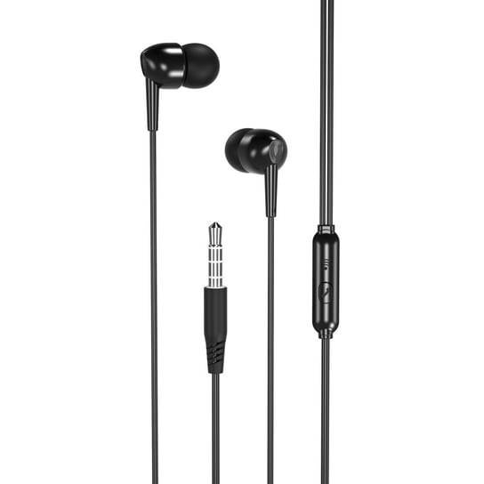 XO Słuchawki przewodowe EP37 jack 3,5mm dokanałowe czarne Inny producent