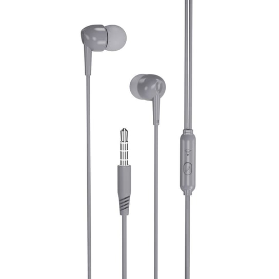 XO Słuchawki przewodowe EP37 jack 3,5mm dokanałowe szare Inny producent
