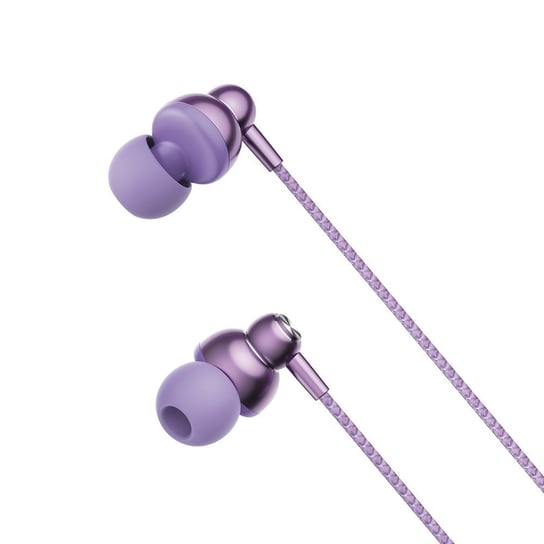 XO słuchawki przewodowe EP55 jack 3,5mm dokanałowe fioletowe Inny producent