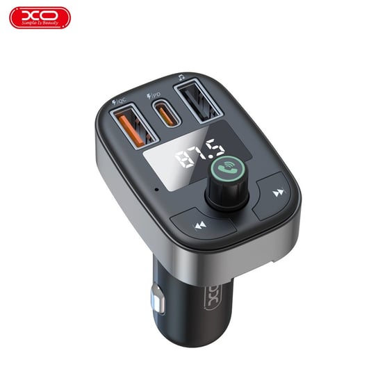 Xo, Transmiter Fm Bcc06 Bluetooth Mp3 Ładowarka Samochodowa 50W, Czarna XO