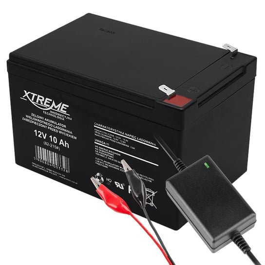 Xtreme, akumulator żelowy 12V 10Ah z ładowarką Xtreme