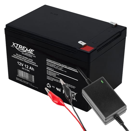 Xtreme, akumulator żelowy 12V 12Ah z ładowarką Xtreme