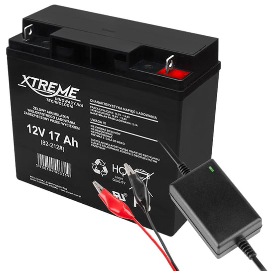 Xtreme, akumulator żelowy 12V 17Ah z ładowarką Xtreme