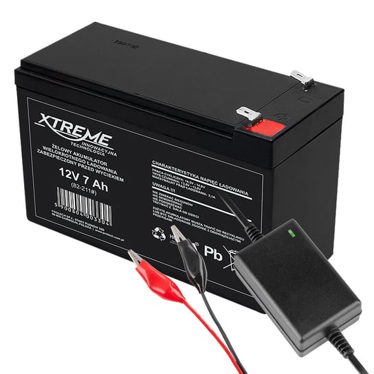 Xtreme, akumulator żelowy 12V 7.0Ah z ładowarką Xtreme