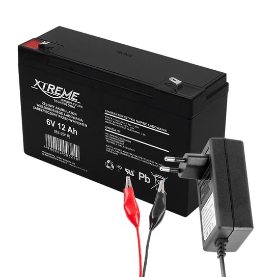 Xtreme, akumulator żelowy 6V 12Ah z ładowarką Xtreme