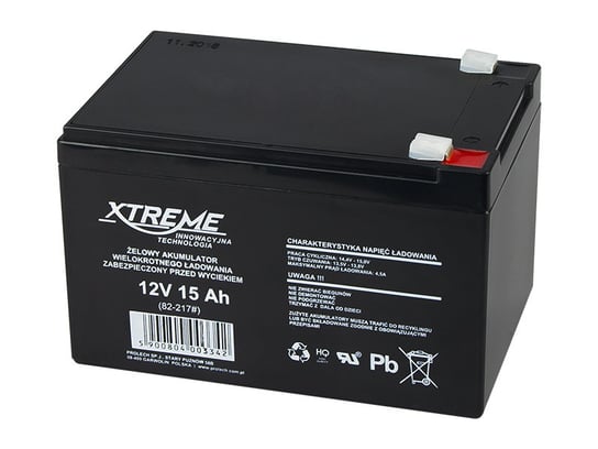 Xtreme, akumulator żelowy XTREME 12V 15Ah Xtreme