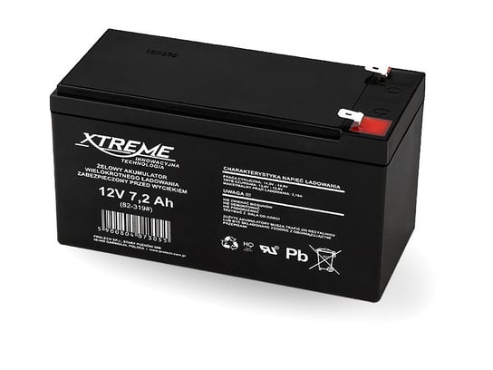 Xtreme, akumulator żelowy XTREME 12V 7.2Ah Xtreme
