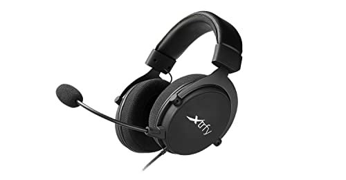 Xtrfy H2 - Zoptymalizowane słuchawki do gier e-sportowych - Nauszniki XL z wyściółką z pianki Memory - Profesjonalne słuchawki z odłączanym mikrofonem i plecionym kablem - Czarne Xtrfy