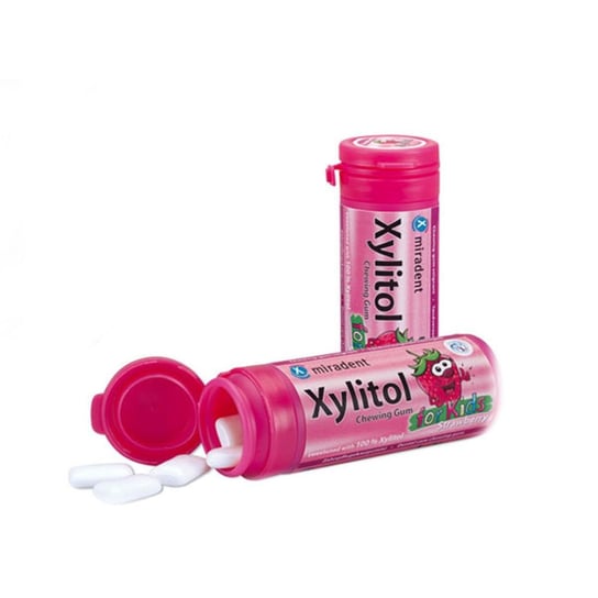 Xylitol Kids, gumy do żucia dla dzieci o smaku truskawkowym, 30 sztuk Hager&Werken