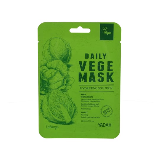 Yadah, Daily Vege Mask-cabbage, Maska W Płachcie, 23ml Yadah