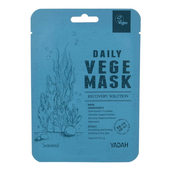 Yadah Daily Vege Mask-seaweed, Maska W Płachcie, 23ml Yadah