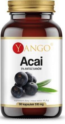 Yango Acai Suplement diety, 90 kaps. 5 % antycyjanów Yango