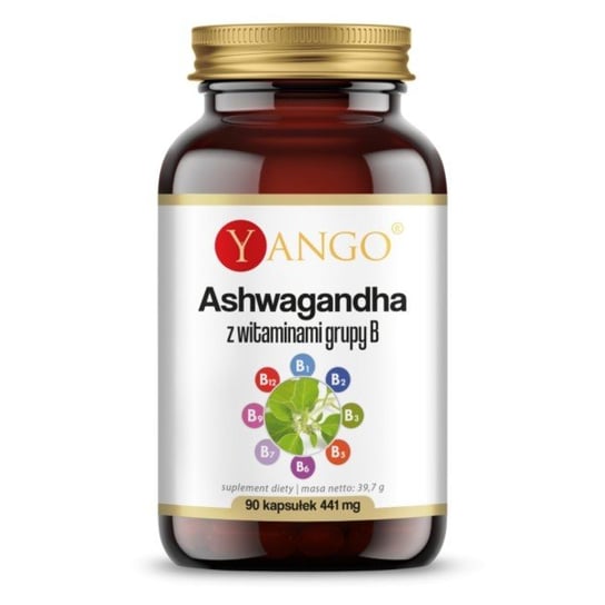 Yango Ashwagandha z witaminami z grupy B Suplementy diety, 90 kaps Yango