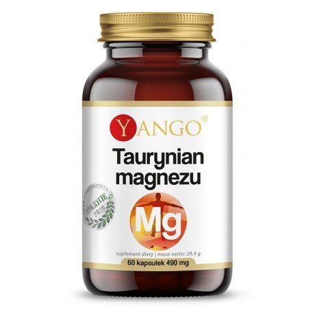 Yango Taurynian Magnezu 490 mg Suplement diety, 60 kaps. Yango