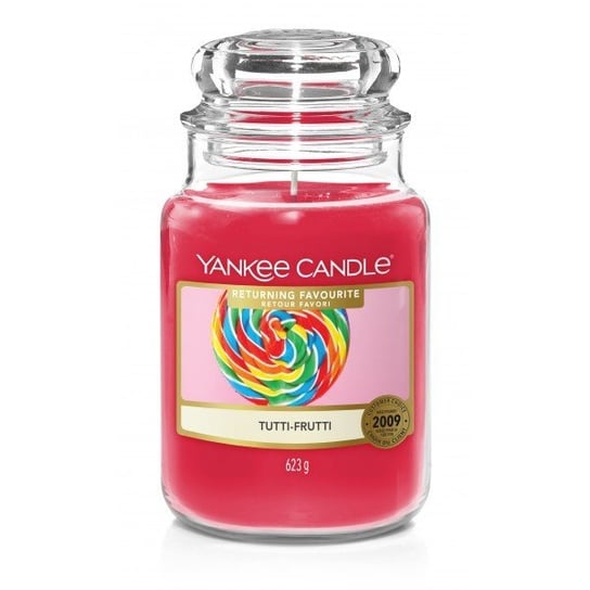 Yankee Candle Duża Świeca Zapachowa Tutti-Frutti | Cukierki Owocowe Yankee Candle