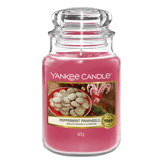 Yankee Candle Peppermint Pinwheels Duża Świeca Zapachowa 623G Yankee Candle