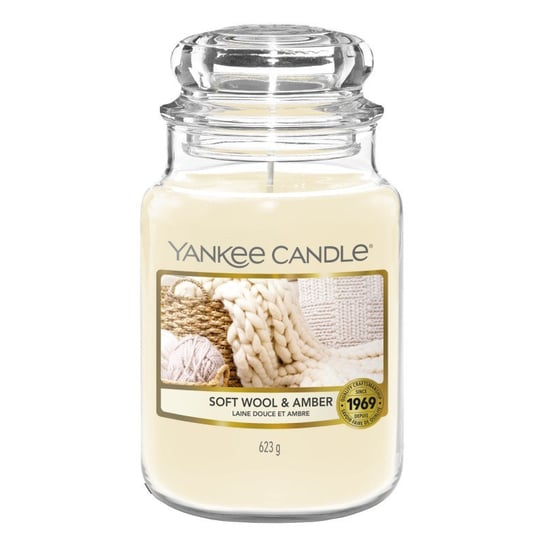 Yankee Candle Soft Wool & Amber Duża świeca zapachowa 623g Yankee Candle