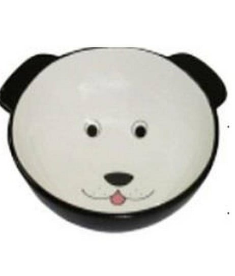 Yarro Miska Ceramiczna Dla Psa "Pies" Czarna 16 X 14,5 X 4 cm Yarro