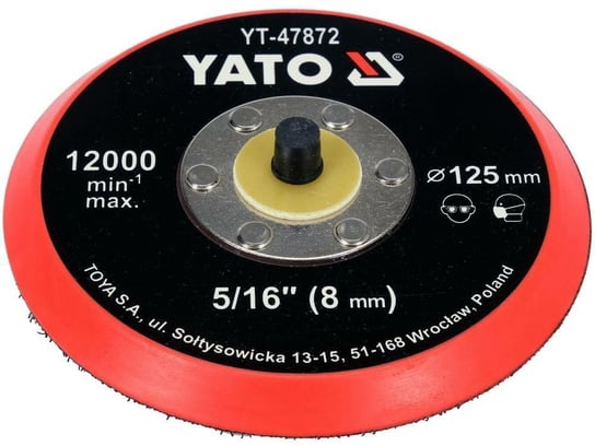 yato dysk / talerz polerski z rzepem 125mm 5/16" Yato