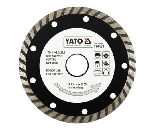 YATO TARCZA DIAMENTOWA TURBO 125 x 22,2mm   6023 Yato