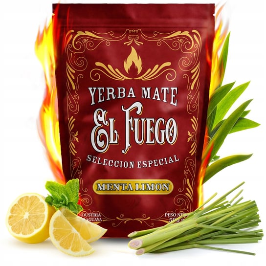 Yerba Mate El Fuego Menta Limon MOCNA 0.5kg 500g El Fuego