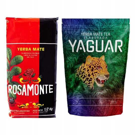 Yerba Mate Rosamonte + Yaguar 2x500g 1kg Yaguar