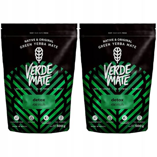 Yerba Verde Mate Green DETOX 1kg despalada 1000g Verde Mate