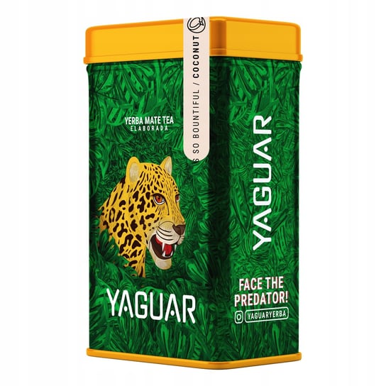 Yerbera Puszka z Yerba Mate Yaguar Coconut 0,5 kg Yaguar