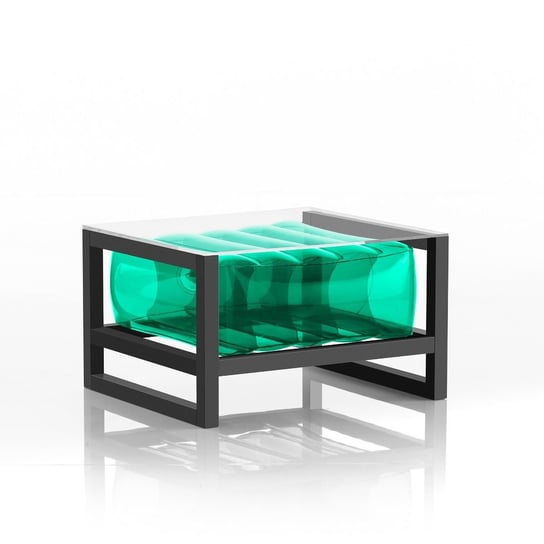 Yoko Coffee Table Eko Aluminium Frame Green MOJOW