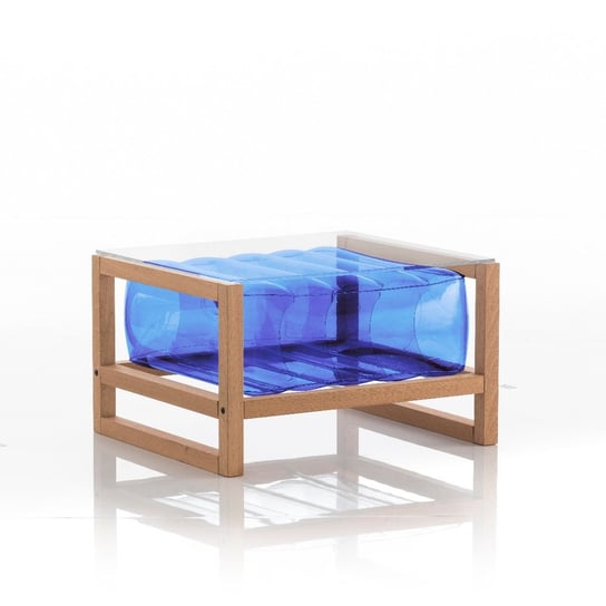 Yoko Coffee Table Eko Wood Frame Blue MOJOW