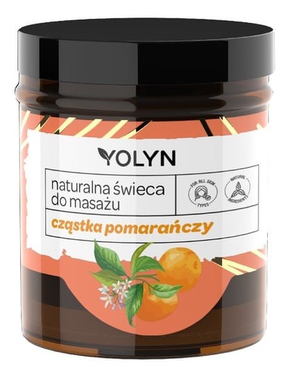 Yolyn, Naturalna Świeca Do Masażu, Cząstka Pomarańczy, 120 ml Yolyn