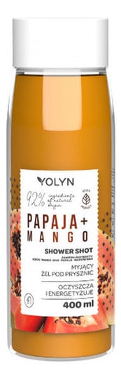 Yolyn, Shot Żel Pod Prysznic Papaja + Mango, 400 ml Yolyn
