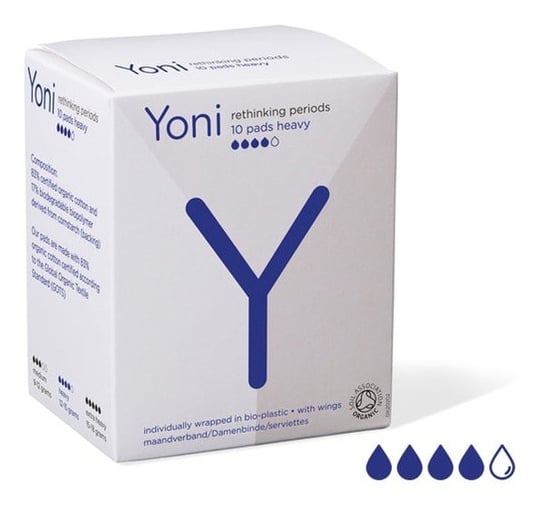 Yoni, organiczne podpaski Heavy, 10 szt. Yoni