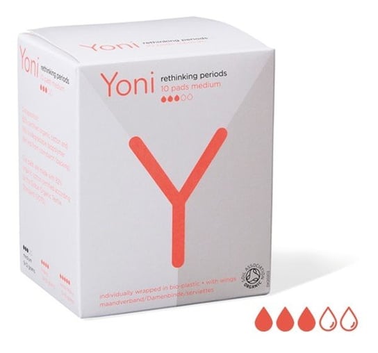 Yoni, organiczne podpaski Medium, 10 szt. Yoni