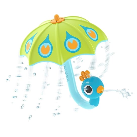 Yookidoo Zabawka do Kąpieli Deszczowa Parasolka Paw Zielona Yookidoo