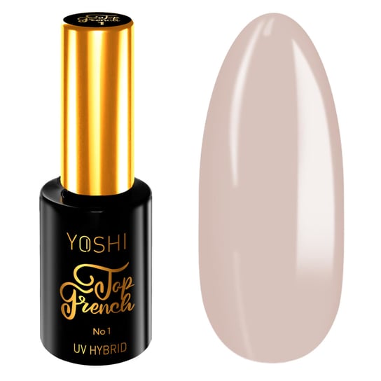 Yoshi, Top French No1 Cover Nude, Półtransparentny cielisty beżowy, 10ml Yoshi