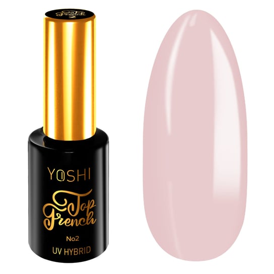Yoshi Top French No2 Pink Półtransparentny pudrowy róż 10ml Yoshi