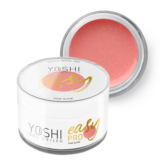 Yoshi Żel Budujący Easy Pro UV LED EP011 Pink Blink jasny różowy z drobinkami 15ml Yoshi