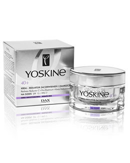 Yoskine, 40+, krem reduktor zaczerwienień i zmarszczek na dzień do cery naczynkowej i wrażliwej, SPF 15, 50 ml Yoskine