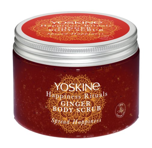 Yoskine, Happiness Rituals, Peeling cukrowy do ciała Imbir, 300 g Yoskine