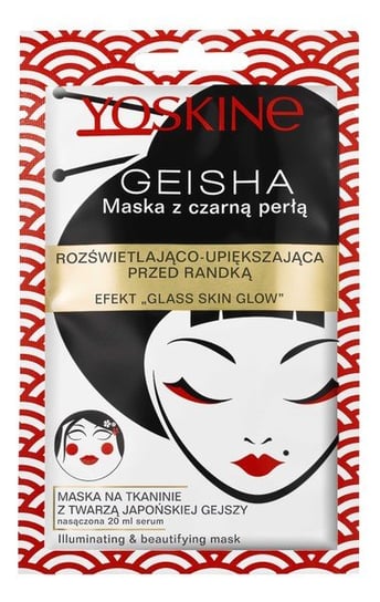 Yoskine, Mask, Maska na tkaninie Japanese Geisha, 20 ml Yoskine