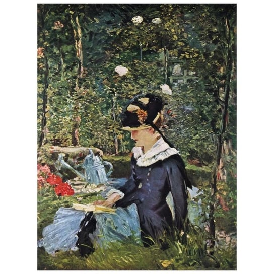 Young Woman In The Garden - Édouard Manet 50x70 Legendarte