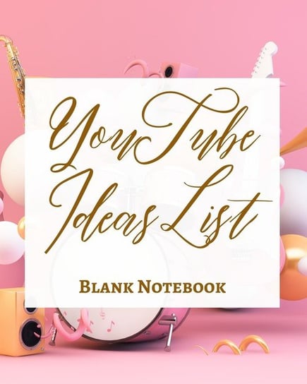 YouTube Ideas List - Blank Notebook - Write It Down - Pastel Rose Gold Pink - Abstract Modern Contemporary Unique Art Presence