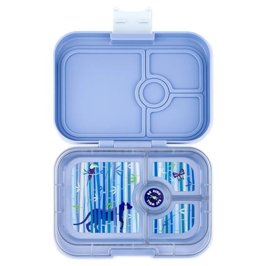 YUMBOX PANINO lunchbox, 4 przegródki, Hazy Blue/Panther tray yumbox