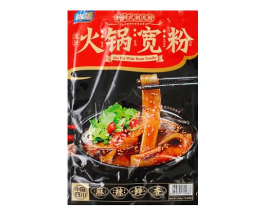 Yumei Hot Pot Makaron Szeroki Fasola 265G Inna marka